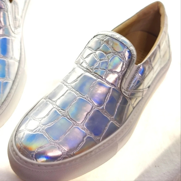 Cool Holographic Croc Embossed Slip On Shoes EUC ๐ - Picture 8 of 16